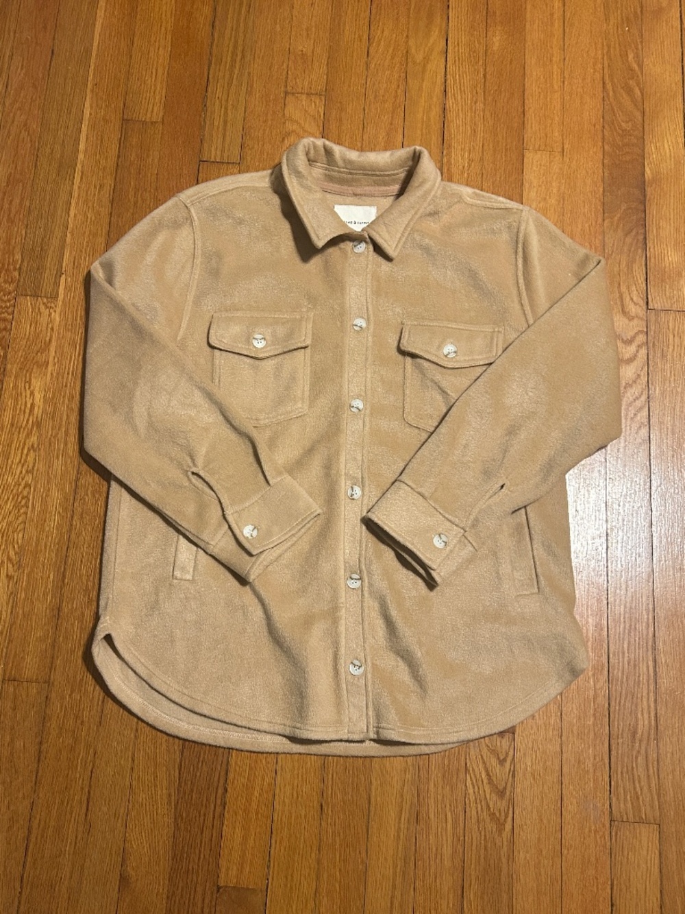 Thread & Supply Tan Fleece Shirt Jacket Women’s XL